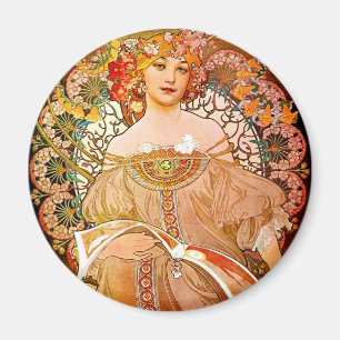 Imán Alphonse Mucha Dreaming (Reverie)