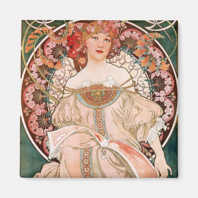 Imán Alphonse Mucha F. Champenois (Frente)