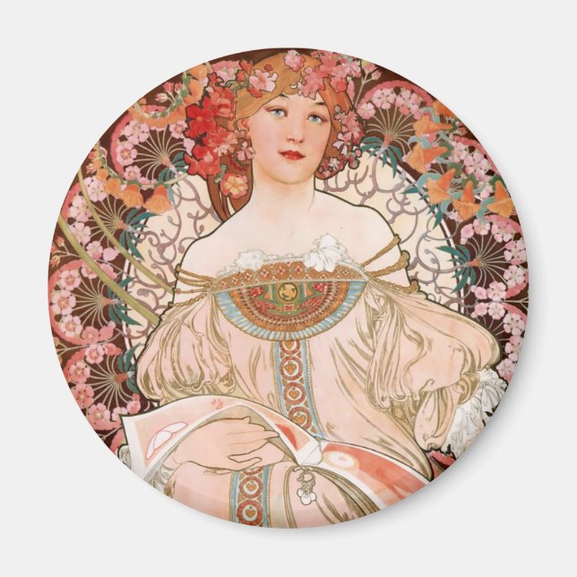 Imán Alphonse Mucha F. Champenois (Frente)