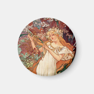 Imán Alphonse Mucha, Las Estaciones (1896) Primavera