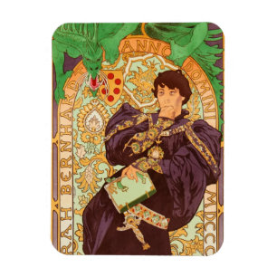 Imán Alphonse Mucha Prince y Dragon