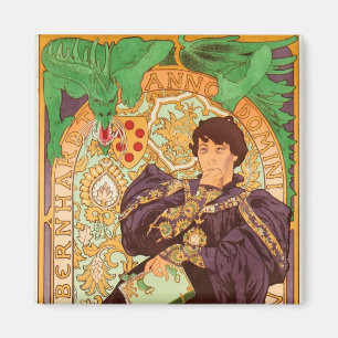 Imán Alphonse Mucha Prince y Dragon Magnet