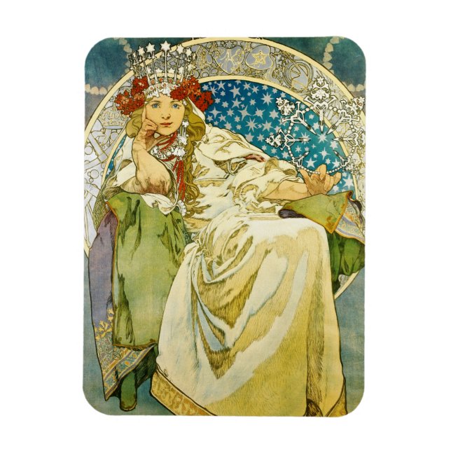 Imán Alphonse Mucha Princess Hyacinth Art Nouveau (Vertical)