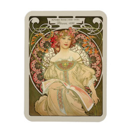 Imán Alphonse Mucha Rêverie Daydream CC0878 Art Nouveau