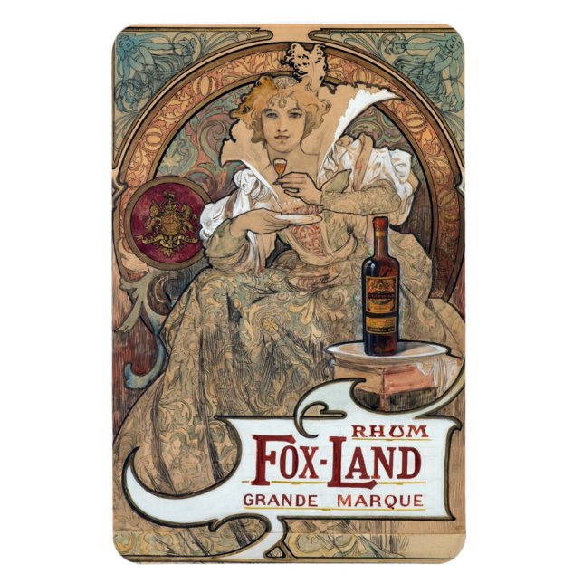 Imán Alphonse Mucha Rum Magnet (Vertical)