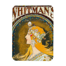 Imán Alphonse Mucha vincula el anuncio de Whitman