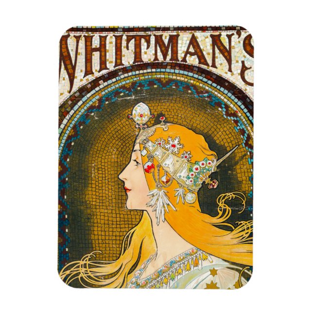 Imán Alphonse Mucha vincula el anuncio de Whitman (Vertical)