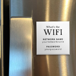 Imán Alquiler de huésped Wifi Password Refrigerator Mag