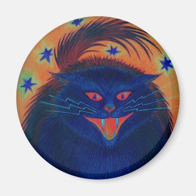 Imán alrededor del helado Cat Blue (Frente)