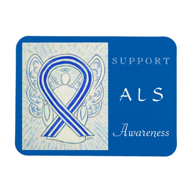 Imán ALS Awareness Angel Personalizado Magnet (Horizontal)
