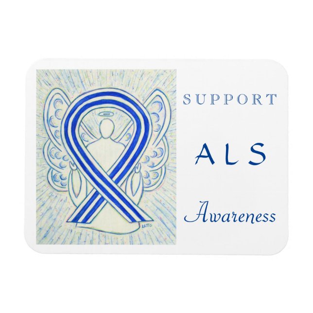 Imán ALS Awareness Angel Personalizado Magnet (Horizontal)