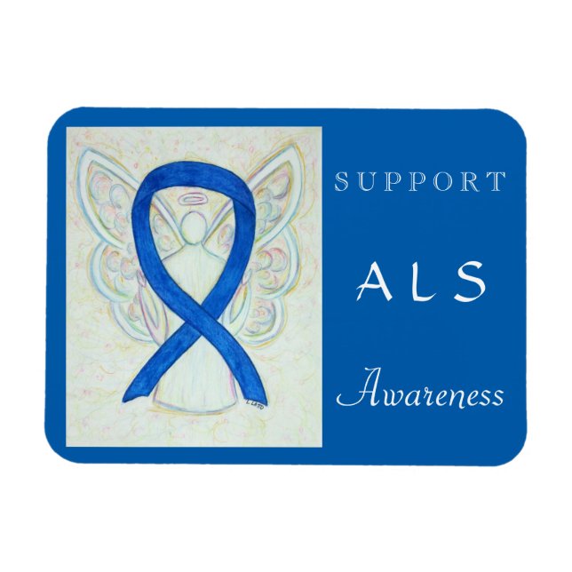 Imán ALS Awareness Angel Personalizado Magnet (Horizontal)