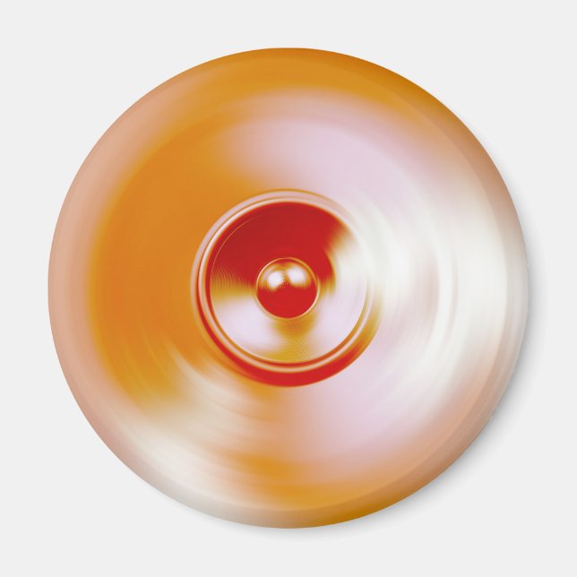 Imán Altavoz de música de giro rojo (Frente)