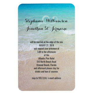 Imán alternativo de invitación a bodas de playa