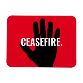 Imán Alto al fuego mano blanca roja mano negra contra p