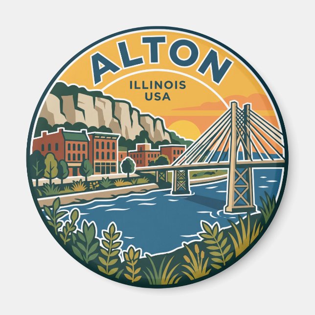 Imán Alton Illinois EE. UU. (Frente)