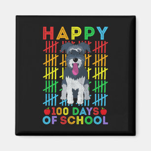 Imán Alumno perro Schnauzer feliz 100 días de escuela