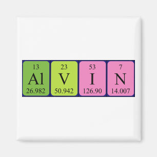 Imán Alvin periodic table name magnet