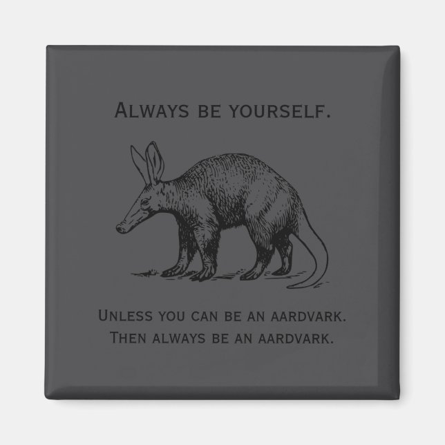 Imán Always Be Yourself Or An Aardvark Funny  (Frente)