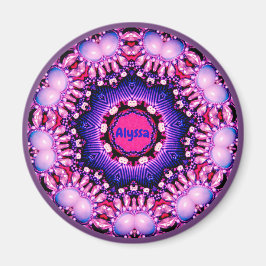 Imán ALYSSA ~ Fractal del patrón Gems personalizado ~