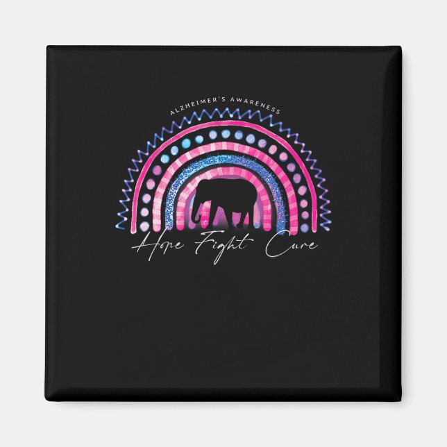 Imán Alzheimer morado termina conciencia arcoiris elefa (Frente)