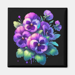 Imán Alzheimer Pandora Floral Púrpura Dementia Alzheime