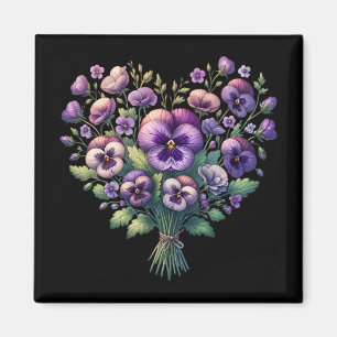 Imán Alzheimer Pandora Floral Púrpura Dementia Alzheime
