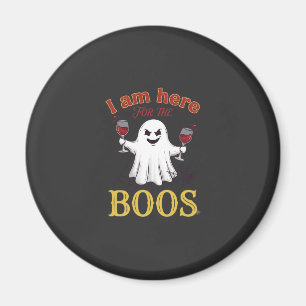 Imán Am Here Boos Halloween Fantasma Copas de Vino Arañ