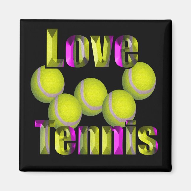 Imán Ama el diseño de tenis, (Frente)
