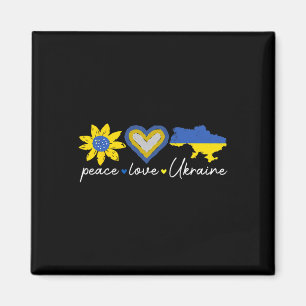 Imán Ama Ucrania Paz Girasol Corazón Unidad Conciencia