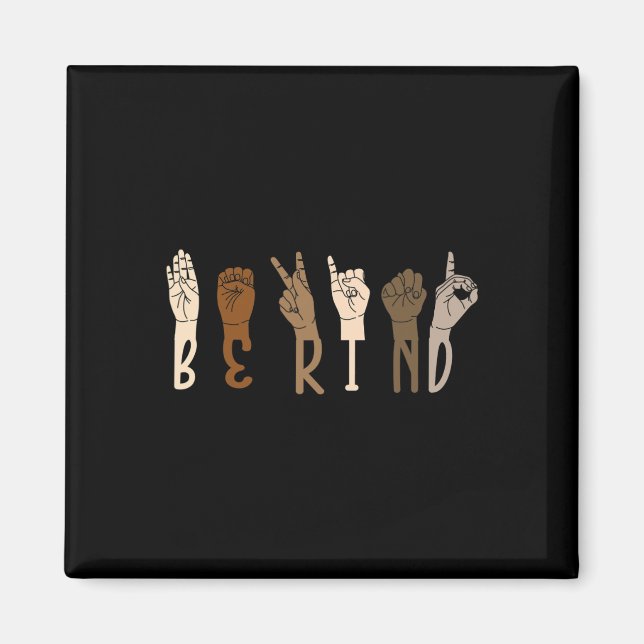 Imán Amable lenguaje de Rótulo mano Melanin Intérprete  (Frente)