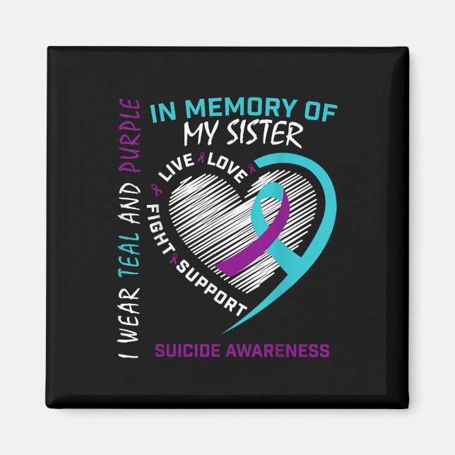 Imán Amado Uno En Memoria De La Conciencia Del Suicidio (Frente)