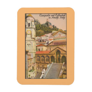 Imán Amalfi, Italia Campanile y Catedral Antiguos