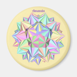 IMÁN AMANDA ~ POLYHEDRA ~ PASTEL~