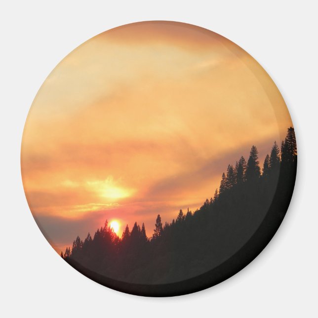 Imán Amanecer de humo sobre las montañas... (Frente)