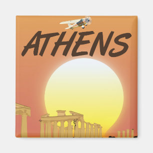 Imán Amanecer Dorado "Viaja por aire" en Atenas