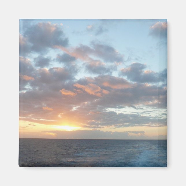 Imán Amanecer en el mar I Pastel (Frente)