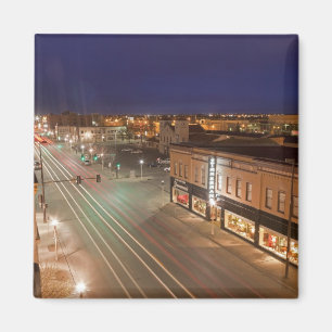 Imán Amanecer en Main Street de Bismarck, Dakota del No