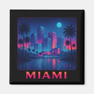 Imán Amanecer en Miami - Horizonte de Neón