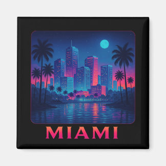 Imán Amanecer en Miami - Horizonte de Neón