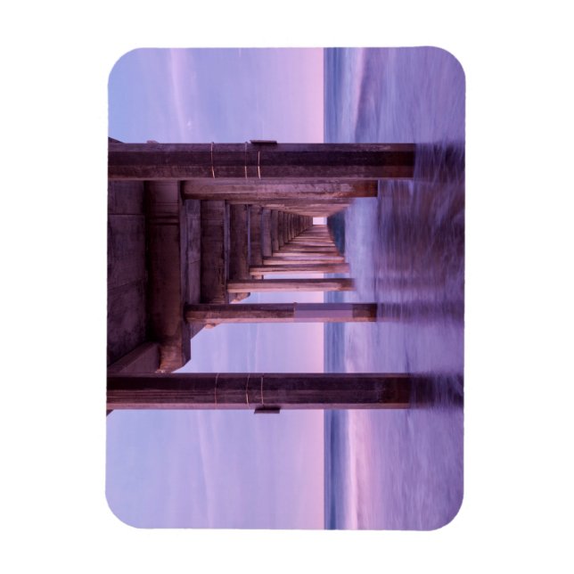 Imán Amanecer Púrpura En El Muelle De Scripps (Vertical)