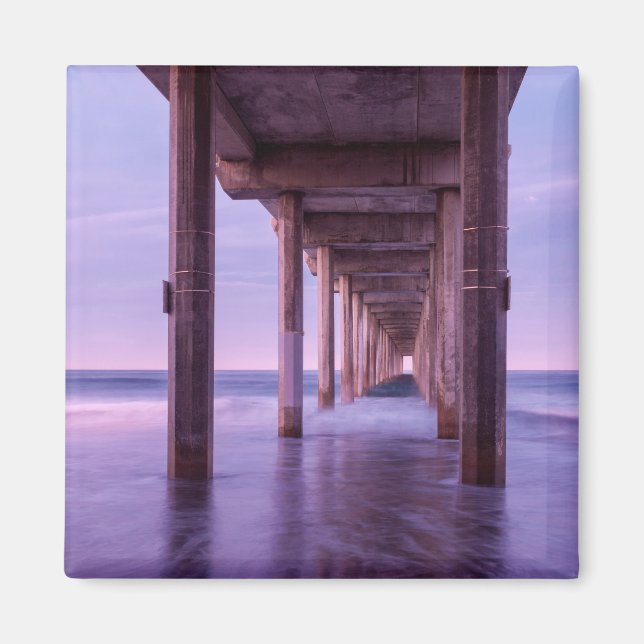 Imán Amanecer Púrpura En El Muelle De Scripps (Frente)