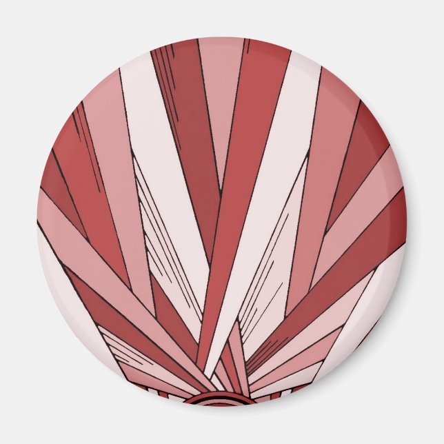 Imán Amanecer rojo coloreado (Frente)