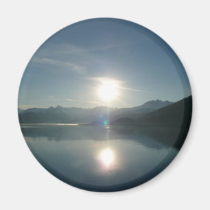 Imán Amanecer sobre el fiordo universitario Alaska Foto