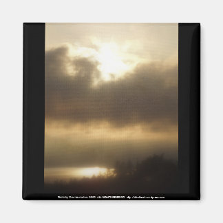 Imán Amanecer sobre el río Columbia #1