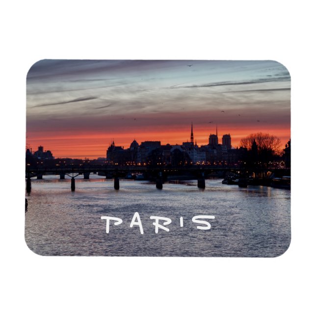 Imán Amanecer sobre la Isla de la Ciudad y Notre Dame - (Horizontal)