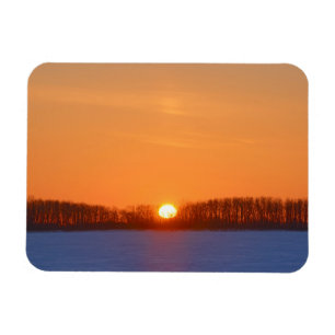 Imán Amanecer sobre la pradera Manitoba, Canadá