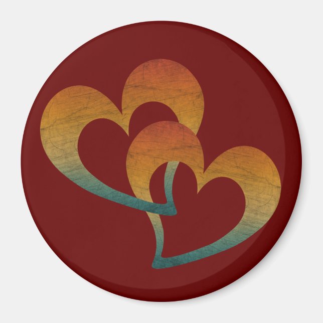 Imán amante de dos corazones   (Frente)