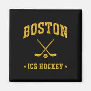 Imán Amante de Hockey de Hielo Vintage Gameday Retro Bo