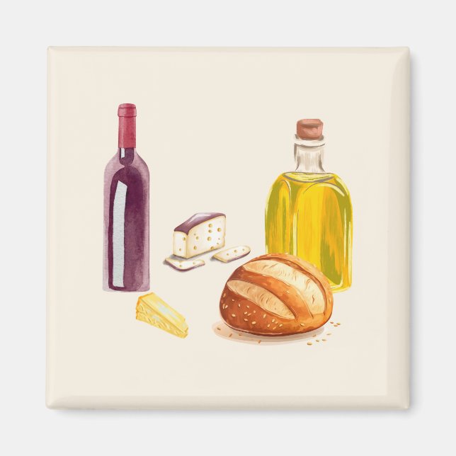 Imán Amante de la comida del campo italiano (Frente)